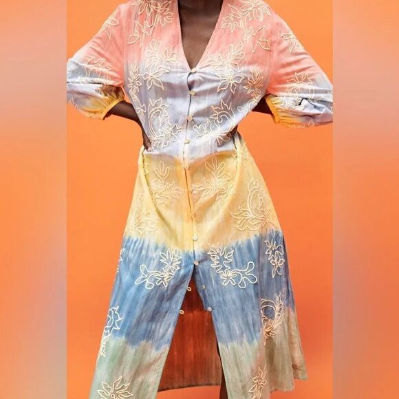 ZARA BOHO TIE DYE DRESS - Picture 7 of 8
